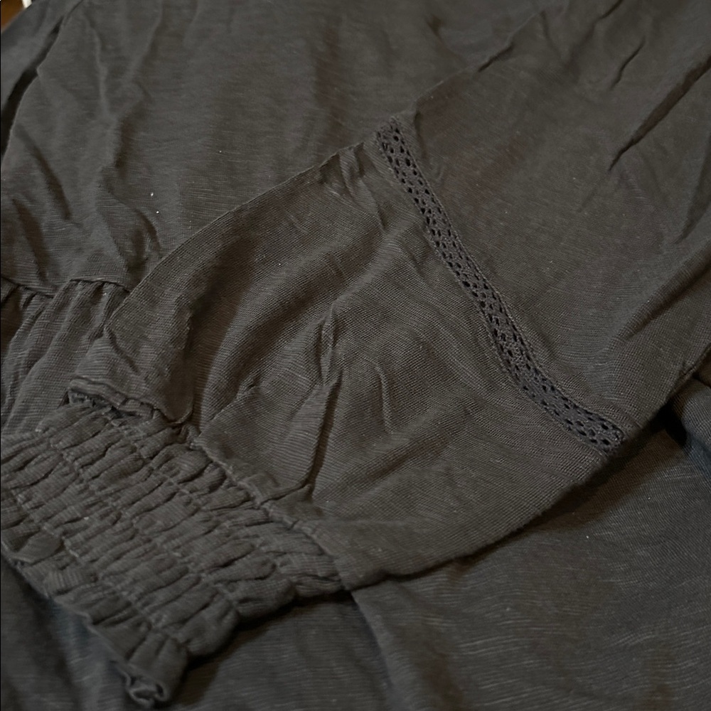 Denim & co Canyon Retreat Charcoal Long Sleeve Dress nwt - Picture 5 of 5